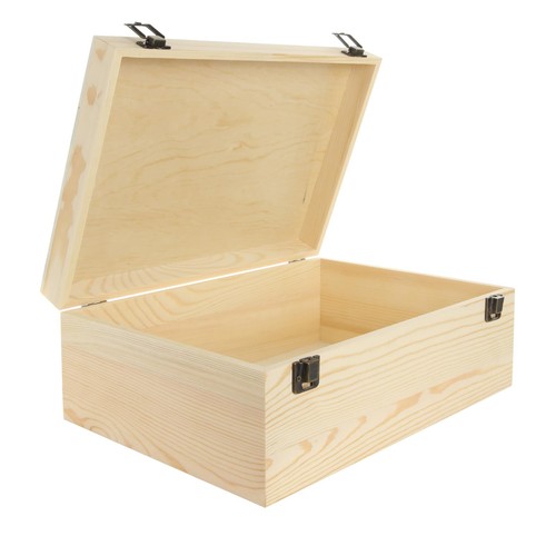 Unfinished wood box - box,, 12"